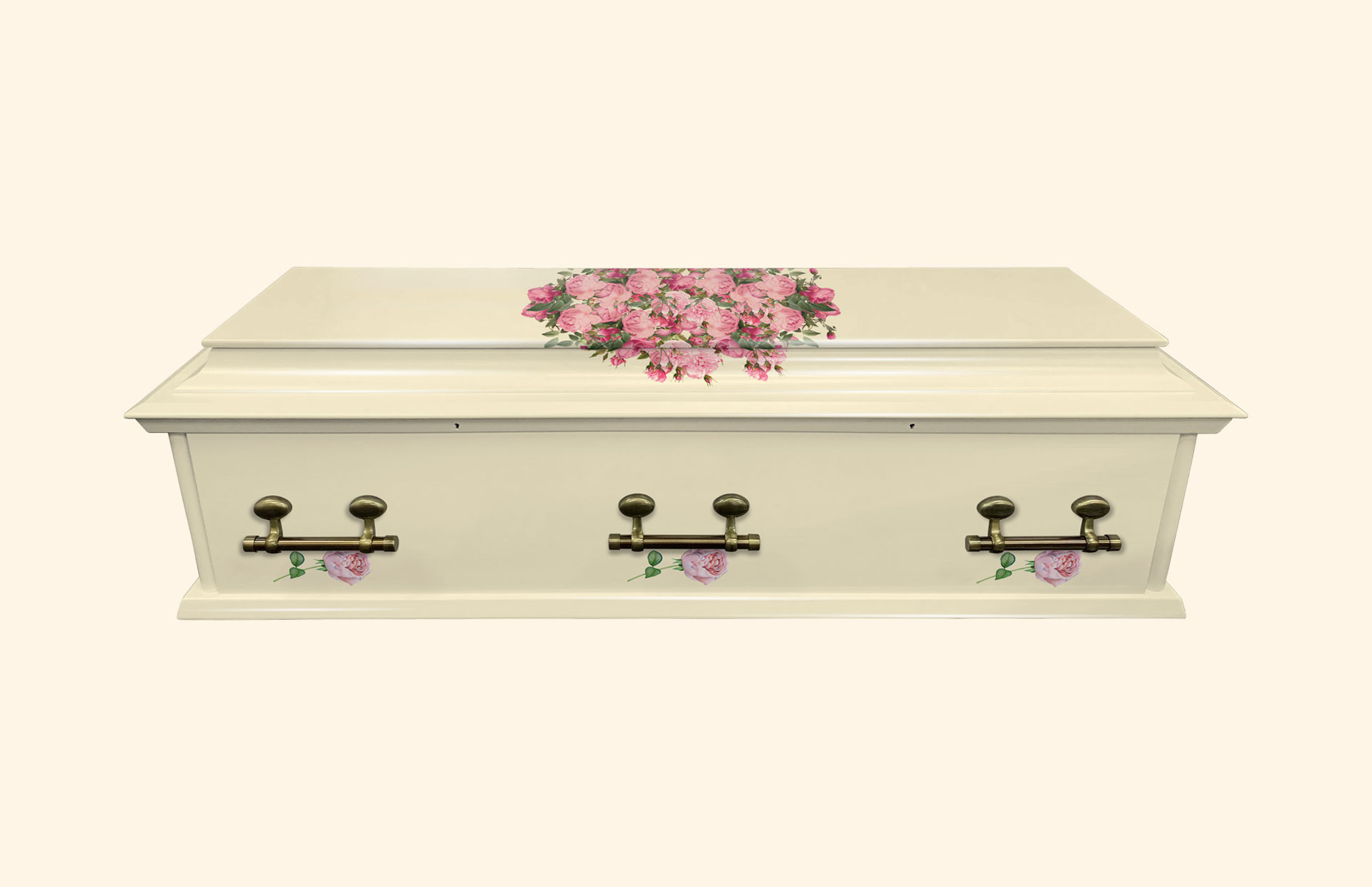 Oxford Roses & Cream American Style Casket